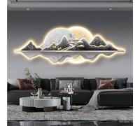 Escultura de pared LED 3D, decoración del hogar de Feng Shui para entrada y pasillo, decoración de fondo única para dormitorio