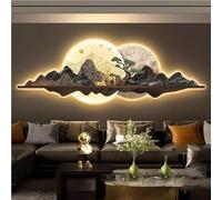 Escultura de pared LED 3D, decoración del hogar de Feng Shui para entrada y pasillo, decoración única de fondo de dormitorio