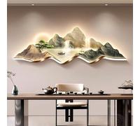 Escultura de pared LED 3D, decoración moderna de paisaje para sala de estar, dormitorio, estudio, decoración única del hogar, diseño contemporáneo, pantalla de luz LED