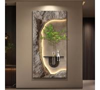 Escultura de pared LED 3D inspirada en «colgante esférico» para el salón | Una escena 3D inspirada en «colgante esférico» une volumen y luz LED, formando un punto focal vintage para la entrada.