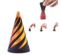 Escultura de paso de pirámide imposible, juguete antiestrés de pirámide, juguete de cono en espiral impreso en 3D, escultura de paso de pirámide, decoración de escritorio, regalo de recuerdo (1 cono