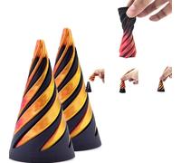 Escultura de paso de pirámide imposible, juguete antiestrés de pirámide, juguete de cono en espiral impreso en 3D, escultura de paso de pirámide, decoración de escritorio, regalo de recuerdo (2 conos