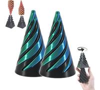 Escultura de paso de pirámide imposible, juguete antiestrés de pirámide, juguete de cono en espiral impreso en 3D, escultura de paso de pirámide, decoración de escritorio, regalo de recuerdo (nuevo