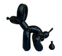 Escultura de Perro Haciendo Caca Negra, Regalo Divertido para los Amantes de Las Mascotas, día de la Madre, Estatua Decorativa estética de Perro de Globo, Figura de Animal pequeño para Mesa