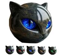 Escultura de piedra de gato negro, escultura negra de cabeza de gato, escultura de piedra de gato negro de lujo, Linda estatua de gato que cura el estrés de la piedra, para el hogar, la oficina