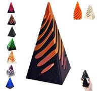 Escultura de pirámide imposible, juguete antiestrés de pirámide, juguete de cono en espiral impreso en 3D, escultura de paso de pirámide, decoración de escritorio, regalo de recuerdo (piramida-L)
