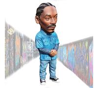 Escultura de Resina Conmemorativa, Estatua de Resina Rapero, Adorno de Estatua de Resina, Hecho a Mano The Late Rap Music Star Collectible