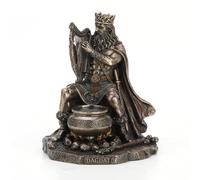 Escultura de resina de bronce fundido en fr o de 7 1/4"" de alto del dios celta Dagda, rey druida de Tuatha De Danann, de Veronese Design