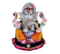 Escultura de resina de Ganesha, Ganpati, murti, dolo de ESPLANADE | dolos de Pooja | Decoraci n del hogar - 33 cm - Tama o grande