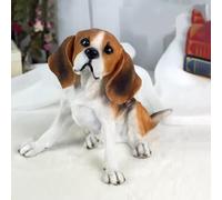 Escultura De Resina De Perro Beagle, Estatua De Jardín Al Aire Libre Decoración De Estatuilla De Animal De Resina Impermeable para Decoración del Hogar, Decoración De Estatua De Césped De Patio Regalo