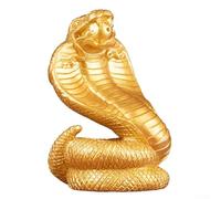Escultura de serpiente de resina refinada que mejora el encanto de tu sala de estar o decoración de entrada (dorado)