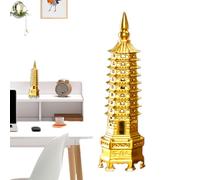 Escultura de torre de latón, decoración de mesa de símbolos poderosos, decoración, torres educativas, riqueza y prosperidad para el hogar, sala de estudio, decoración de corrección Vastu