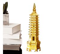 Escultura de torre de latón, decoración de mesa de símbolos poderosos, decoración, torres educativas, riqueza y prosperidad para el hogar, sala de estudio, decoración de corrección Vastu
