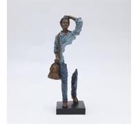 Escultura De Viajero Decoración De Resina Abstracta Moderna Figura Artística Exhibición Del Hogar Esculturas De Escritorio Obra De Arte Cosas Modernas Y Simples For Entrada,Habitación Creativa(2)