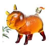 Escultura Decantador Whisky - Botella De Whisky Con Forma De Gato De 25,3 Oz, A Prueba De Fugas Y Resistente Al Calor, Con Pico Dispensador De Vidrio Soplado A Mano(B)