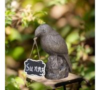 Escultura decorativa de loro con letrero de bienvenida personalizable, adorno de jardín de resina diseñado para resistencia a la intemperie, mejorando los espacios al aire libre y el jardín en casa
