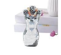 Escultura del cuerpo femenina disco, estatua femenina disco | Figura de disco espejo del modelo femenino,Decoración artística reflectante, ornamento de oficina para el salón del dormitorio en