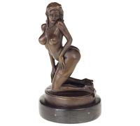 Escultura erotismo arte de bronce figura antiqued estatua 32cm