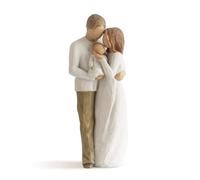 Escultura familiar, figuras ornamentales, una familia de 3 figuras coleccionables de resina para padres e hijo, mini estatua de mesa, idea de regalo para decoración del hogar para cumpleaños