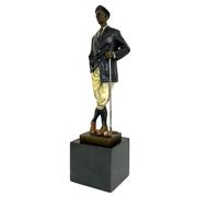 Escultura golfer golf de bronce figura de bronce antiqued estatua - 32cm