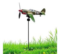 Escultura histórica de carillón de viento | Veleta de viento en forma de un avión para el patio trasero, jardín, terraza, parque, granja, casa, granja y