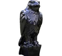Escultura maltesa del Halcón de la Resina Negra Exquisita para el Estante Decorativo