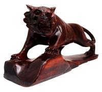 Escultura Mesa Riqueza Tallado En Madera Adornos De Tigre Figuras De Animales del Zodíaco Estatua Decoración Coleccionables Artesanía Joyería Regalos Decoración