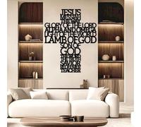 Escultura moderna de cruz para pared, decoración cristiana de mantel para sala de estar, dormitorio, pasillo y escaleras