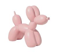 Escultura moderna de perro de globo rosa, decoración artística de resina para sala de estar, dormitorio, oficina, figura de perro minimalista contemporánea, decoración única para el hogar