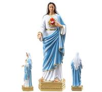 Escultura religiosa decorativa de resina de la Virgen María | Estatuas de la madre bendecida para entrada, pasillo, guardería, patio, terraza, estanterías para el hogar
