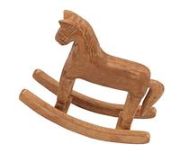 Escultura única de Caballo Mecedora de Madera, Decoración de Caballo de Troya para Habitación de Niños, Oficina, 6,5x7,5x2,5 Pulgadas