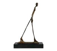 Escultura Walking Man - Estatua de bronce real inspirada en Giacometti sobre base de mármol, hecha a mano en Grecia, figura coleccionable de arte moderno de 12.2 pulgadas