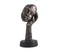 Esculturas abstractas Decoración del hogar, estatua de pensamiento del hombre - Estatua de pensador abstracto de oficina moderna,La tranquilidad estética es esculturas doradas obras de arte para