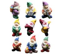 Esculturas de enanos coleccionables, gnomos de jardín de , estatuas en miniatura de 1.18 x 1.89 pulgadas, colección de figuras decorativas de gnomos, estanterías para macetas para interiores
