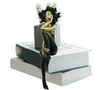 Esculturas De Niñas para Decoración del Hogar,Figurillas Coleccionables Niña Afro Decoración De Mesa Étnica | Estatua De Resina Artística para Favoritos De Fiesta De Cumpleaños En Interiores