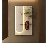 Esculturas de pared 3D con luz, decoración de pared texturizada moderna, arte de piedra arenisca con iluminación creativa para decoración del hogar, acento único para el hogar