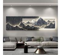 Esculturas de Pared LED con luz, se conectan a la Corriente, decoración de Pared con Textura 3D para Colgar, Arte Decorativo para Sala de Estar, Dormitorio, Pasillo, Entrada, Interior del ho