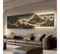 Esculturas de Pared LED con luz, se enchufan a la Corriente, decoración de Pared con Textura 3D para Colgar, Arte Decorativo para Sala de Estar, Dormitorio, Pasillo, Entrada, Interior del ho