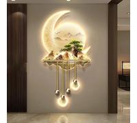 Esculturas de pared LED para sala de estar, entrada, decoración de pasillo, arte de pared enchufable para decoración moderna del hogar