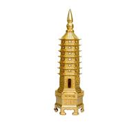 Esculturas de torres de latón, figuras de torre de escritorio adecuadas para manualidades, modelo de torre china portátil, decoración de mesa con símbolos, adornos en miniatura de pagoda para sala de