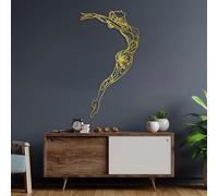 Esculturas Decorativas de Metal para Pared Arte Abstracto de Mujer En Metal Arte Lineal de Cuerpo Femenino Decoración Moderna para Sala de Estar Dormitorio Baño Y Oficina (Dorado 150 X 82 cm)