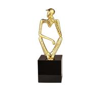 Esculturas Decorativas de Mujer Leyendo, Escultura Abstracta Dorada, decoración de estantería, decoración Moderna de Sala de Estar, Estatua Decorativa de Oficina, Mujer Dorada
