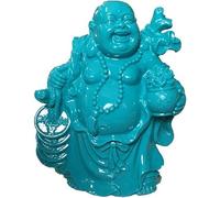 Esculturas Estatua de Buda sonriente for la buena suerte, figurita de Maitreya, adornos con lingote, decoración del hogar, 10 cm