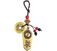 Esculturas Estatuas de latón Feng Shui, adorno, regalo, llavero, colgante, símbolo Bagua taoísta, etiqueta, coche puro, bolso pequeño, colgante de joyería