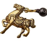 Esculturas Llavero con figura decorativa de latón Feng Shui, colgante de coche poni de latón, pequeño colgante for hombre y mujer