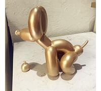 Esculturas Perro De Resina Globos De Perro Brillante Estatuas De Perro Estanterías Mesita De Noche Mueble De TV Decoraciones Para El Hogar,Oro