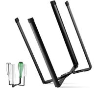 Escurrebotellas Plegable Negro, Secador de Biberones de Metal, Escurridor de Botellas Multiusos, Escurre Soporte Ahorro de Espacio, Estante Vasos de Cocina para Bolsas de Basura, Tazas y Utensilios