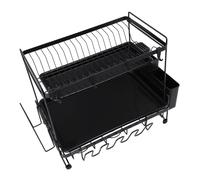 Escurreplatos con Soporte para Utensilios, Escurridor de Platos Plegable Multifuncional de 2 Capas, Mantiene la Cocina Limpia, Tablas de Cortar, Picnics Al Aire Libre, Juego de 15 Piezas