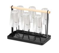 Escurreplatos para botellas, soporte para 6 botellas, soporte para botellas SodaStream, escurridor de botellas, soporte multifuncional para almacenamiento de botellas