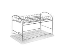 Escurreplatos para encimera, Acero Cromado, 435x270x275mm. Diseñado para: secar Platos y Utensilios de Cocina.